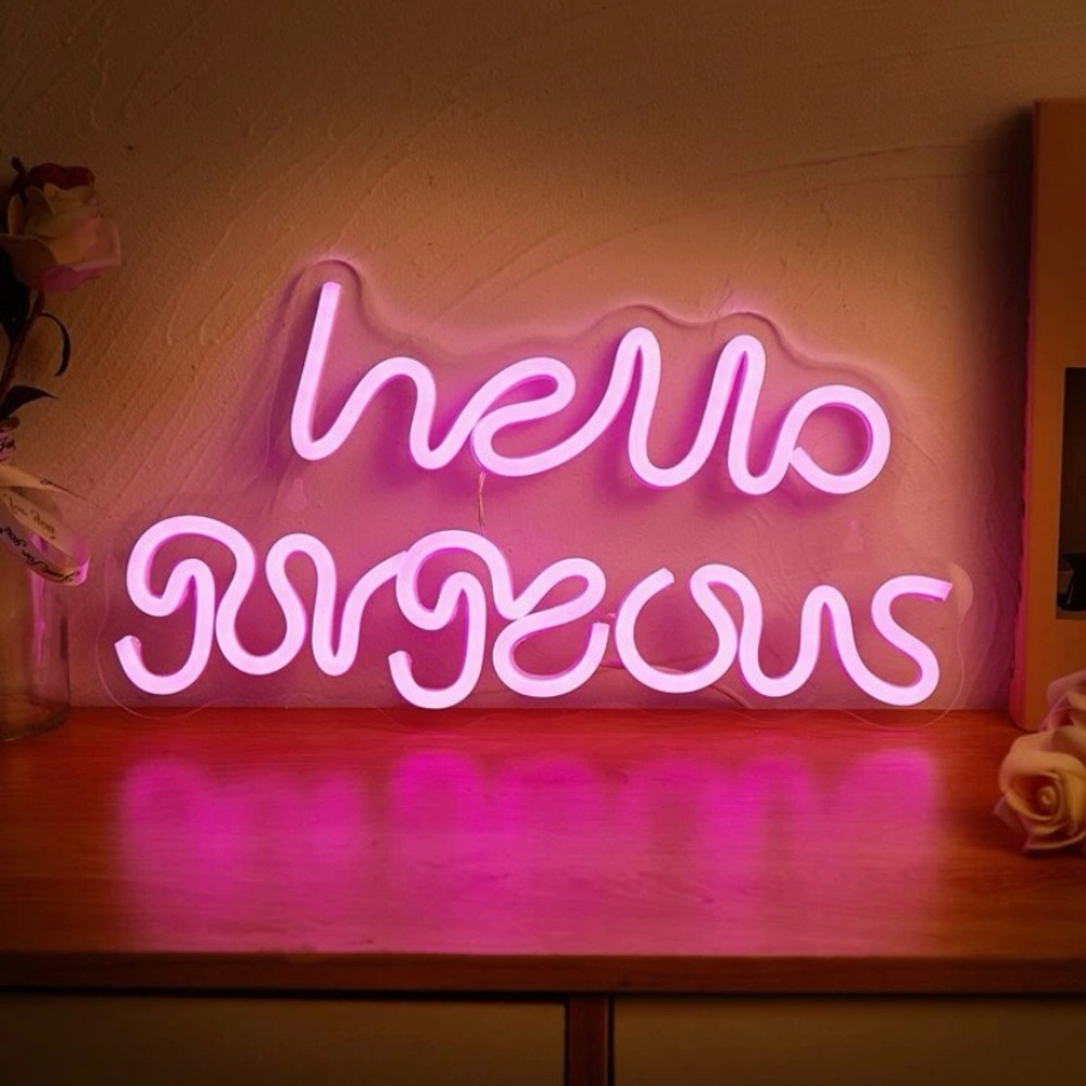 Hello Gorgeous neon light